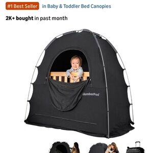 SlumberPod Black Portable Bed Canopy